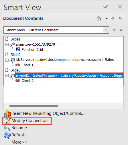 Modify Connections